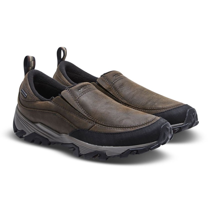 Chaussure Casual Merrell ColdPack Ice+ Moc Waterproof Marron Foncé Homme | E.T.WTDP